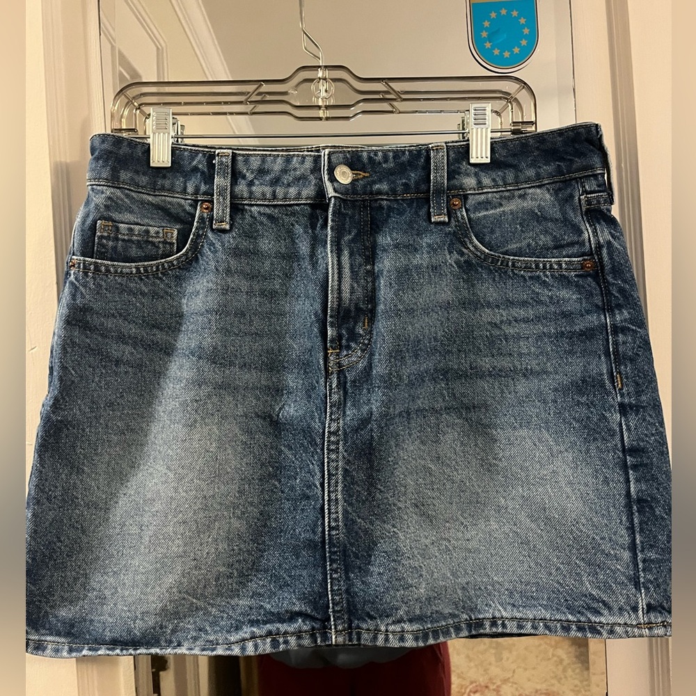 Old Navy Dark Blue Denim Pencil Skirt